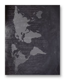 World Data 11" x 14" Mono Tone Print (Choose Your Color)