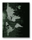 World Data 11" x 14" Mono Tone Print (Choose Your Color)