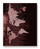 World Data 11" x 14" Mono Tone Print (Choose Your Color)
