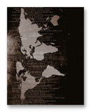 World Data 11" x 14" Mono Tone Print (Choose Your Color)