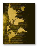World Data 11" x 14" Mono Tone Print (Choose Your Color)