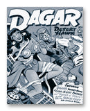 Dagar Comic No15 11" x 14" Mono Tone Print (Choose Your Color)