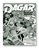 Dagar Comic No15 11" x 14" Mono Tone Print (Choose Your Color)