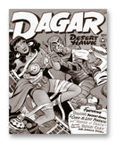 Dagar Comic No15 11" x 14" Mono Tone Print (Choose Your Color)