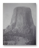 Devil’s Tower Through Binoculars 11" x 14" Mono Tone Print (Choose Your Color) - Jacob Andrew Dodge Artist Edition