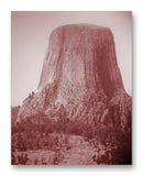 Devil’s Tower Through Binoculars 11" x 14" Mono Tone Print (Choose Your Color) - Jacob Andrew Dodge Artist Edition