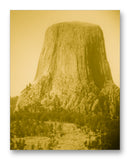 Devil’s Tower Through Binoculars 11" x 14" Mono Tone Print (Choose Your Color) - Jacob Andrew Dodge Artist Edition
