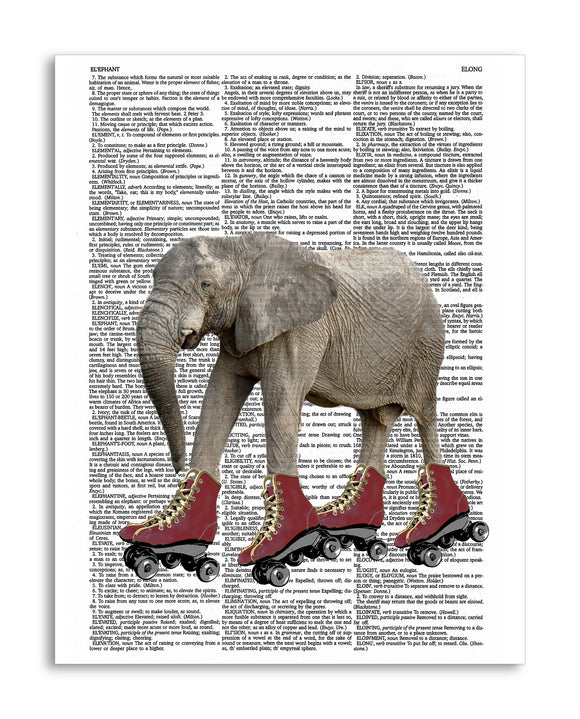 Roller Skating Elephant 8.5