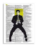 King Elvis 8.5"x11" Semi Translucent Dictionary Art Print