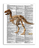 T-Rex & Ducklings 8.5"x11" Semi Translucent Dictionary Art Print
