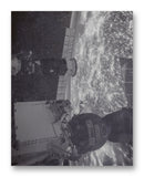 ISS with Progress Spacecraft 11" x 14" Mono Tone Print (Choose Your Color)