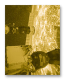 ISS with Progress Spacecraft 11" x 14" Mono Tone Print (Choose Your Color)