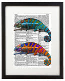 Chameleons 8.5"x11" Semi Translucent Dictionary Art Print