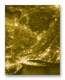 ISS View of NYC 11" x 14" Mono Tone Print (Choose Your Color)