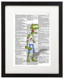 Happy Zombie 8.5"x11" Semi Translucent Dictionary Art Print