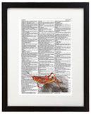 Red Grasshopper 8.5"x11" Semi Translucent Dictionary Art Print