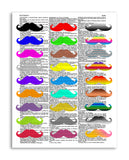 Mustache Hues 8.5"x11" Semi Translucent Dictionary Art Print