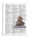 Harmony Stones 8.5"x11" Semi Translucent Dictionary Art Print