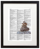 Harmony Stones 8.5"x11" Semi Translucent Dictionary Art Print