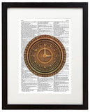 Clock 8.5"x11" Semi Translucent Dictionary Art Print