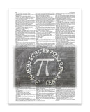 Chalk Pi 8.5"x11" Semi Translucent Dictionary Art Print