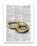 Commitment Rings 8.5"x11" Semi Translucent Dictionary Art Print