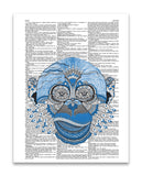 Blue Monkey 8.5"x11" Semi Translucent Dictionary Art Print