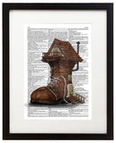 Shoe Home 8.5"x11" Semi Translucent Dictionary Art Print