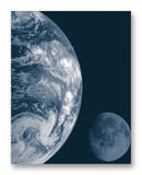 Galileo Earth & Moon 11" x 14" Mono Tone Print (Choose Your Color)