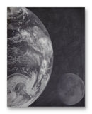 Galileo Earth & Moon 11" x 14" Mono Tone Print (Choose Your Color)