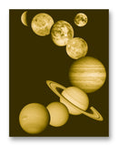 Solar System 11" x 14" Mono Tone Print (Choose Your Color)
