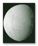 Enceladus from Cassini 11" x 14" Mono Tone Print (Choose Your Color)