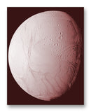 Enceladus from Cassini 11" x 14" Mono Tone Print (Choose Your Color)
