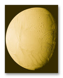 Enceladus from Cassini 11" x 14" Mono Tone Print (Choose Your Color)