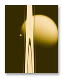 Saturn Rings & Titan from  Cassini 11" x 14" Mono Tone Print (Choose Your Color)