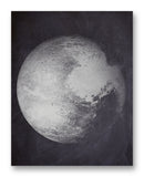 Pluto from New Horizons 11" x 14" Mono Tone Print (Choose Your Color)