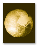 Pluto from New Horizons 11" x 14" Mono Tone Print (Choose Your Color)