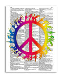 Love Peace 8.5"x11" Semi Translucent Dictionary Art Print