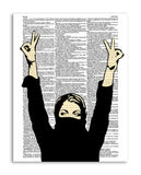 Peace Rebel 8.5"x11" Semi Translucent Dictionary Art Print