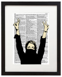 Peace Rebel 8.5"x11" Semi Translucent Dictionary Art Print
