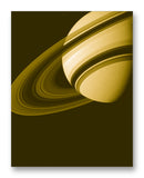 Mimas Near Saturn 11" x 14" Mono Tone Print (Choose Your Color)