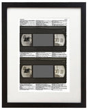 Dual VHS 8.5"x11" Semi Translucent Dictionary Art Print