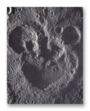 Mickey Mouse Crater on Mercury 11" x 14" Mono Tone Print (Choose Your Color)