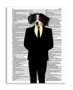 Mister Dog 8.5"x11" Semi Translucent Dictionary Art Print