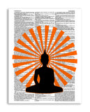 Enlightening Meditation 8.5"x11" Semi Translucent Dictionary Art Print