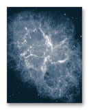 Crab Nebula 11" x 14" Mono Tone Print (Choose Your Color)
