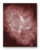 Crab Nebula 11" x 14" Mono Tone Print (Choose Your Color)