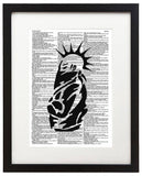 Punk Rocker 8.5"x11" Semi Translucent Dictionary Art Print