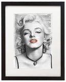 Marilyn Monroe 8.5"x11" Semi Translucent Dictionary Art Print