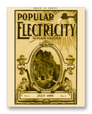 Popular Electricity 07-1908 11" x 14" Mono Tone Print (Choose Your Color)